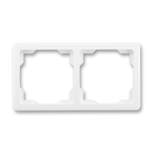 Rámeček dvojnásobný (pro vodorovnou i svislou montáž), jasně bílá