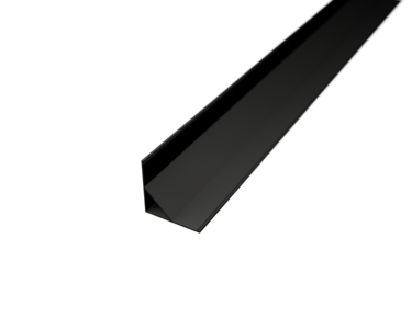 Hliníkový LED profil CORNER 2, černý, LP202B/LP203B