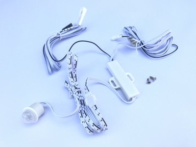 Pohybový LED senzor PIR4, přisazený/vestavný, 4A, 12-24V, 16mm, dosah 2m, 40s, PIR na konektoru