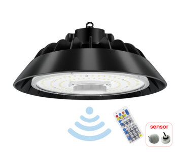 100W LED průmyslové svítidlo s pohybovým sensorem, 230V, IP65, HB100W-UFOS, 5 let záruka