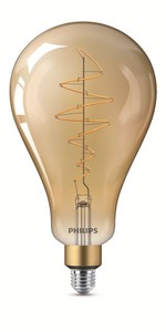 Vintage LED žárovka E27 A160 6,5W 470lm 2000K stmívatelné, gold