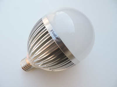 LED žárovka E27 koule, 12W, teplá bílá
