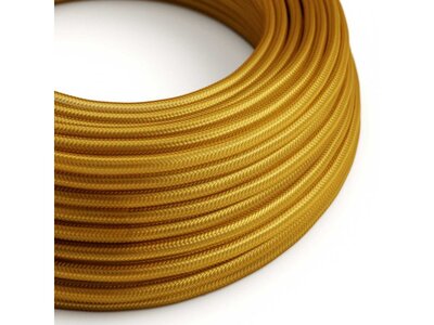 Hedvábný textilní elektrický kabel, RM05 zlatý