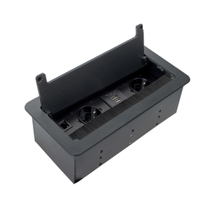 Vestavná nábytková zásuvka INBOX černá, 2x230V, 2xUSB typ A, 1x RJ45, 1x HDMI, 3m, INBOX-CZ-FR-3,0-01