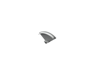 Koncovka pro profil CORNER 2, kulatá plná, stříbrná