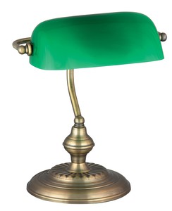 Stolní lampa Rabalux 4038 Bank zelená, E27 1x MAX 60W, IP20, 230VAC