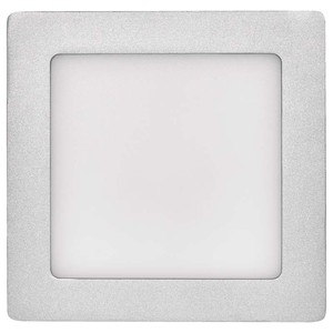 LED panel 170x170mm, přisazený stříbrný, 12W neutrální. bílá
