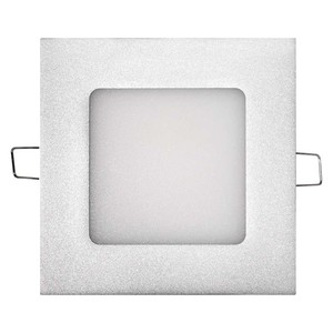LED panel 120x120mm, vestavný stříbrný, 6W neutrální. bílá