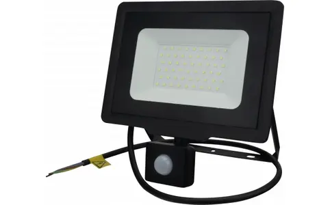 LED SMD reflektor se senzorem City Line 50W, IP65, přívodní kabel 70cm, černé provedení, OP5961