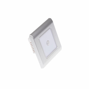 LED vestavné svítidlo PIR-RAN-S stříbrné, 0,6W, IP20, 230V