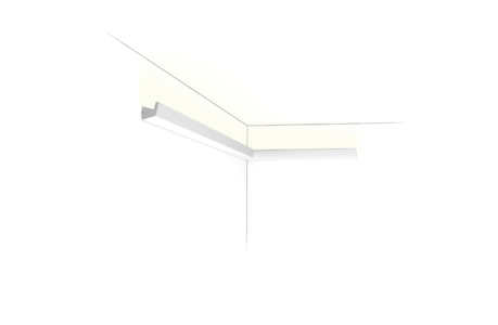 Dekorační lišta pro nepřímé osvětlení, hranatá, CX189, 2m