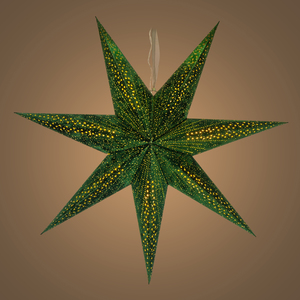 Vánoční hvězda sedmicípá RXL 337, zelená, 10 LED, WW, RETLUX 