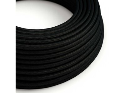 Hedvábný textilní elektrický kabel, RM04 černý