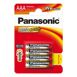 Baterie AAA(LR03) alkalická PANASONIC Pro Power 4BP