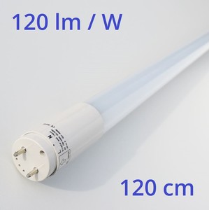 LED trubice 120cm, 18 W, PROFI - 120lm/W, Mléčný kryt, T8, 230V, SMD2835