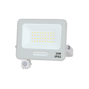 LED SMD reflektor se senzorem 30W, IP65, bílé provedení