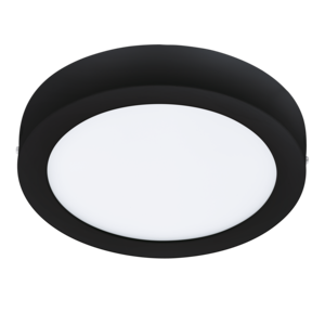 CCT přisazený LED panel FUEVA-Z, kulatý, černý, 16,5W, 220-240V, IP44, 900108