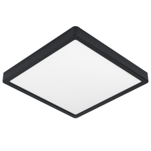 Černý CCT přisazený LED panel FUEVA-Z, 19,5W, 220-240V, IP44, 285x285mm, 98854