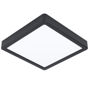 Černý CCT přisazený LED panel FUEVA-Z, 16,5W, 220-240V, IP44, 285x285mm, 900109
