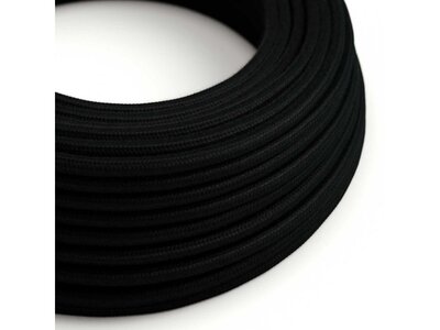 Bavlněný textilní elektrický kabel, RC04 černý