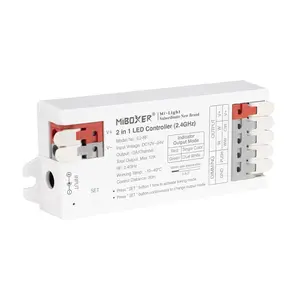 LED přijímač 2v1 pro Jednobarevné/CCT pásky, 2.4GHz, DC12~24V, 12A, Mi-Light, E2-RF