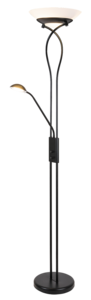 Stojací lampa Rabalux 4554 Gamma Trend černá, E27 2x MAX 15W + G9 1x MAX 40W,, 230V, IP20