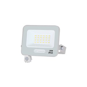 LED SMD reflektor se senzorem 20W, IP65, bílé provedení