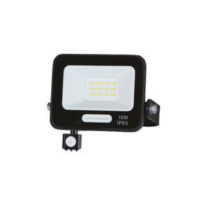 LED SMD reflektor se senzorem 10W, IP65, černé provedení