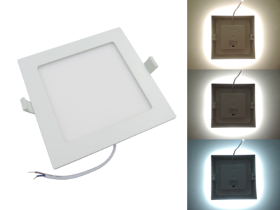 Hranatý 18W CCT LED panel, nastavení barvy 3000-6500K, 1450Lm, 3 roky záruka