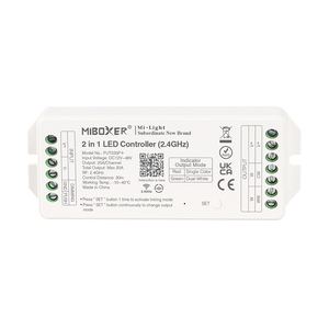 POWER LED přijímač 2v1 pro Jednobarevné/CCT pásky, Boxer, 2,4Ghz, 12-48VDC, 20A, Mi-light, FUT035P+