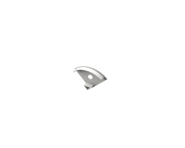 Koncovka pro profil CORNER 2, kulatá s otvorem, bílá