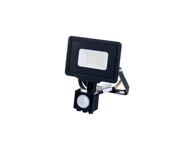 LED SMD reflektor se senzorem City Line 10W, IP65, černé provedení