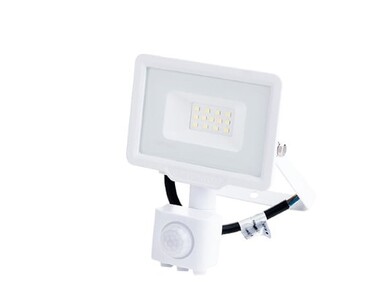 LED SMD reflektor se senzorem City Line 10W, IP65, bílé provedení