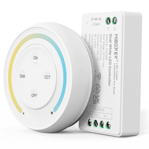 Sada ovladače a přijímače pro jednobarevné a CCT pásky  mini verze, Max.12A, RF 2.4GHz, FUT035SA, Mi-Light 1
