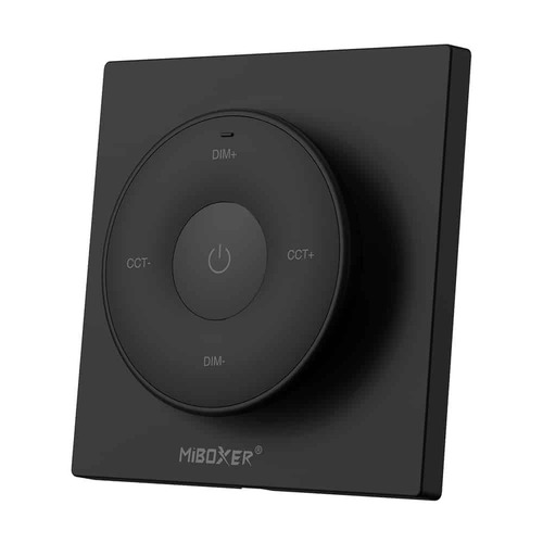 Nástěnný ovladač Boxer pro jednobarevné a CCT LED, 2,4GHz, magnetický, K2-B, černý, Mi-Light  1