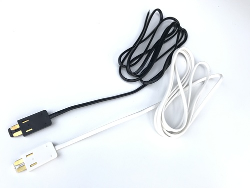 Napájecí konektor k liště TRACK25 s izolovaným kabelem 1m 2x0,75m, 8A, bílý 1