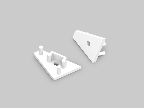 Koncovka profilu CORNER10 bílá s otvorem, 83980001 Koncovka profilu CORNER10 bílá s otvorem, 83980001 1