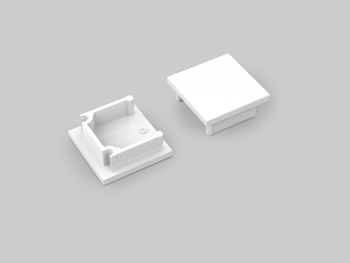 Koncovka přisazeného profilu SMART16 bílá, F1990001 Koncovka přisazeného profilu SMART16 bílá, F1990001 1