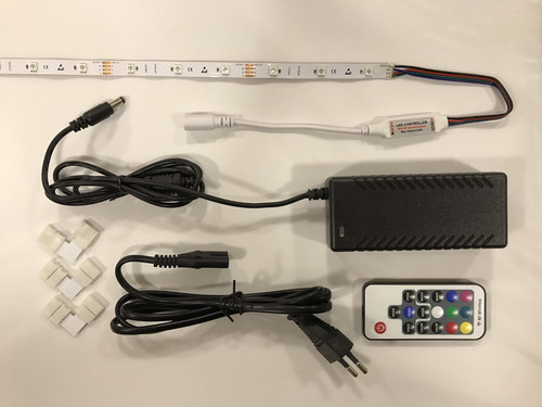 Univerzální spojovací RGB sestava s ovladačem za televizi, monitor či dekorace nábytku, délka 2m  1