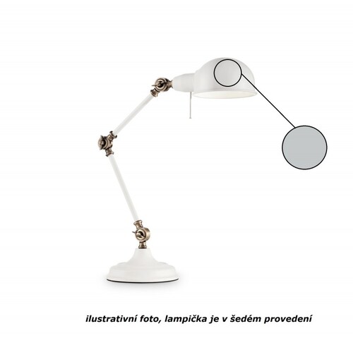 Stolní lampa Ideal Lux TRUMAN TL1 GRIGIO, 145204 šedá Stolní lampa Ideal Lux TRUMAN TL1 GRIGIO, 145204 šedá 1