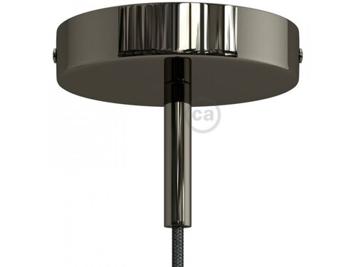 Válcový kovový stropní baldachýn se 7cm kabelovou průchodkou - 1 otvor 1