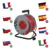 PVC prodlužovací červený kabel na bubnu – 4 zásuvky, 50m, 1,5mm2, 230V, IP20 PVC prodlužovací červený kabel na bubnu – 4 zásuvky, 50m, 1,5mm2, 230V, IP20 2