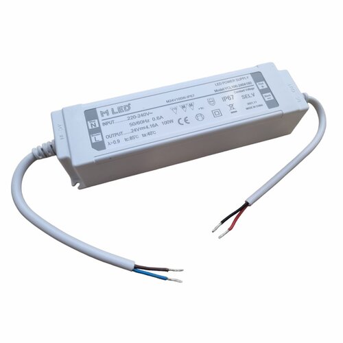 100W LED napájeci zdroj, 24V, voděodolný, 4,2A, IP67, MLED-24V100W-IP67 1
