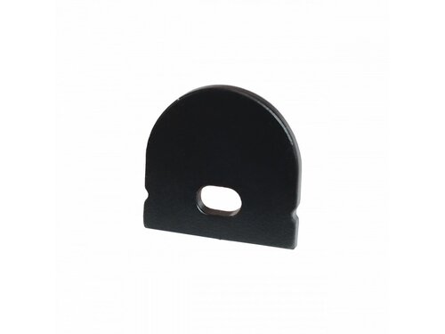 Koncovka profilu Surface 8 s otvorem, černá, půlkulatá 1