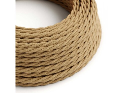 Splétaný textilní elektrický kabel opředený jutou, TN06 Splétaný textilní elektrický kabel opředený jutou, TN06 1