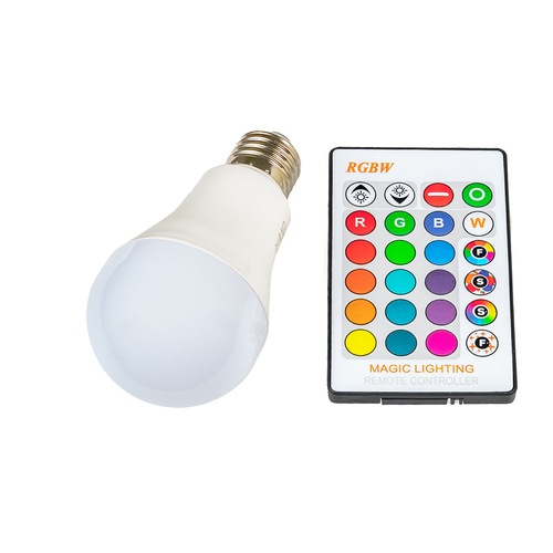 LED žárovka RGBW E27 5W 360° 1
