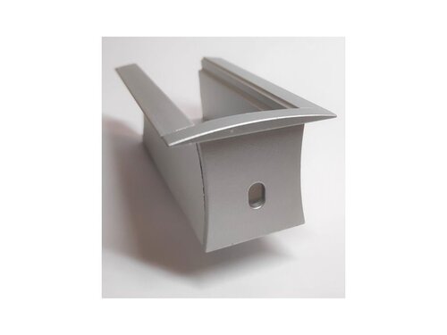 Koncovka profilu RECESSED 6 s otvorem, stříbrná  1