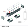 Hliníkový osvětlovací profil přisazený SMART16, černý, BC3/U4 Hliníkový osvětlovací profil přisazený SMART16, černý, BC3/U4 2