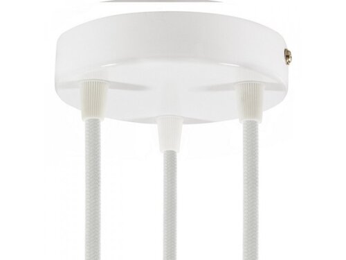 Válcový kovový stropní baldachýn - 3 otvory Válcový kovový stropní baldachýn - 3 otvory 1