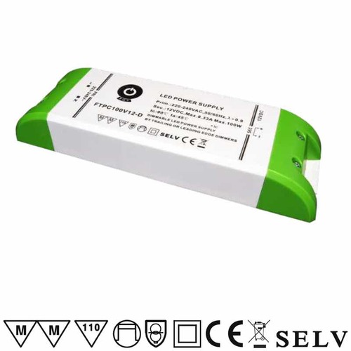 100W Nábytkový napájecí zdroj stmívatelný TRIAC, FTPC100V24-D, 24V, 4,17A, IP20 1